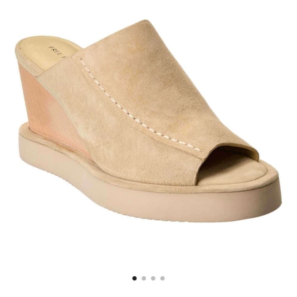 Free People Beige Suede Women's Mules